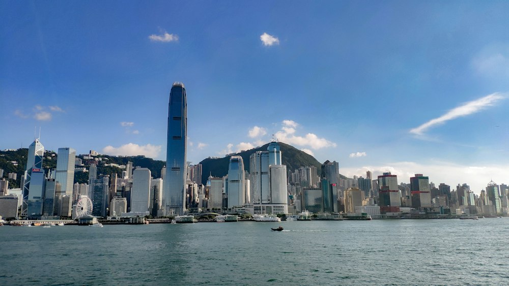 Hong Kong’s waterfront and business district in daylight